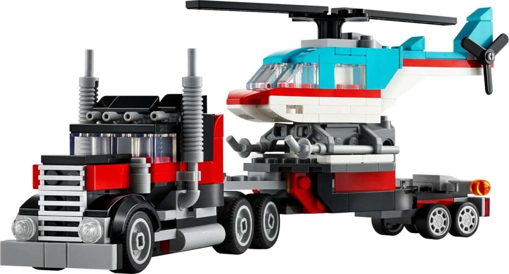LEGO Creator 3in1 Flatbed Truck with Helicopter Toy - Image 3