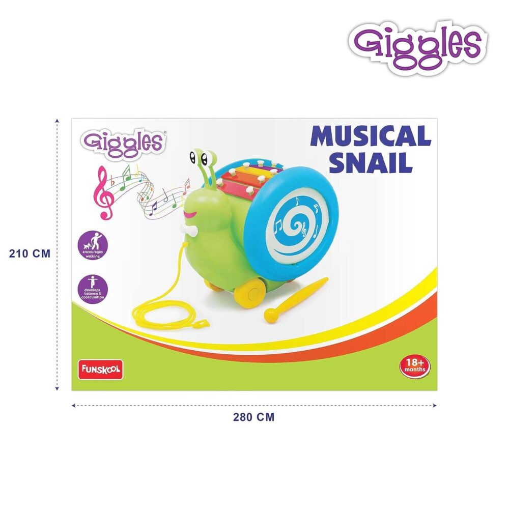 Funskool Giggles - Pull Along Musical Snail - Image 3