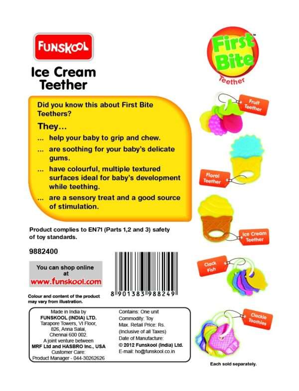 Funskool Giggles - Ice Cream Teether - Image 4