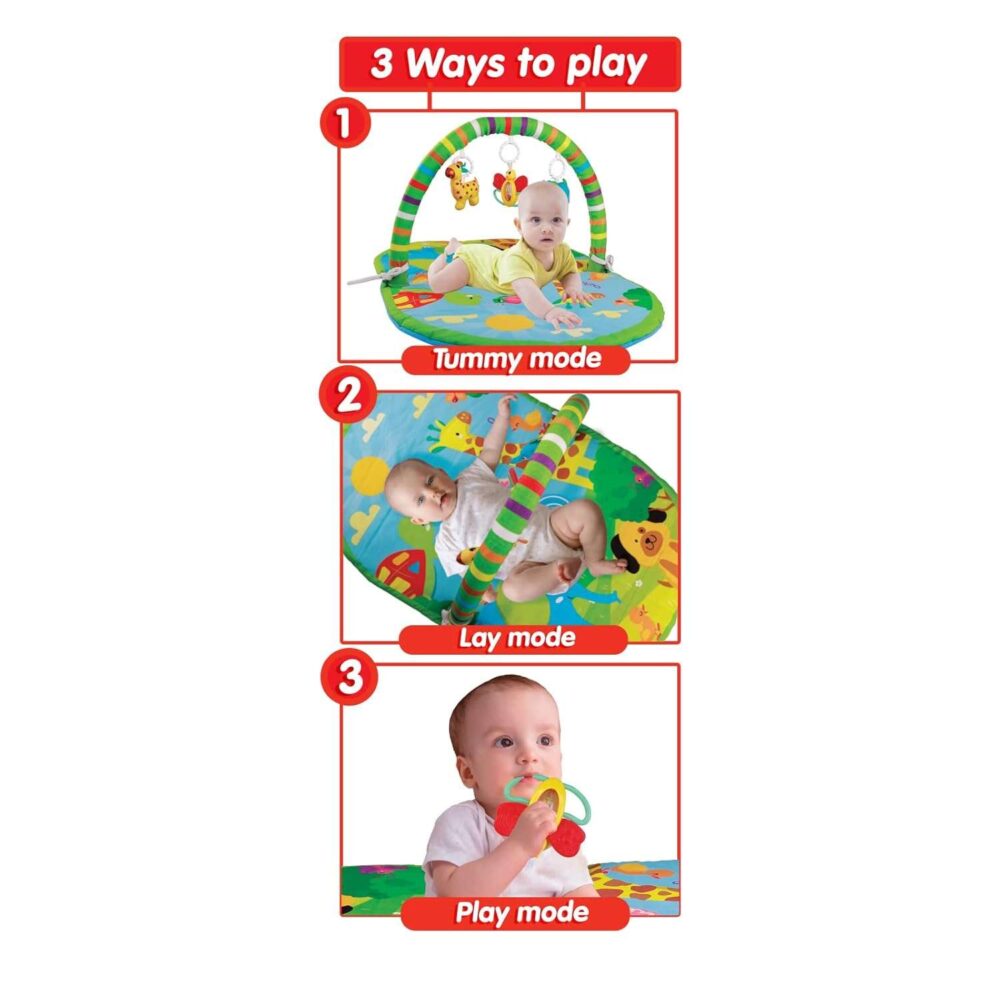 Funskool Giggles - 3 in 1 Animal Deluxe PLAYGYM - Image 3