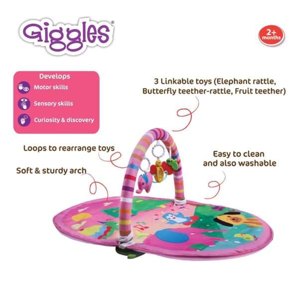 Funskool Giggles - Deluxe Play Gym - Pink - Image 3