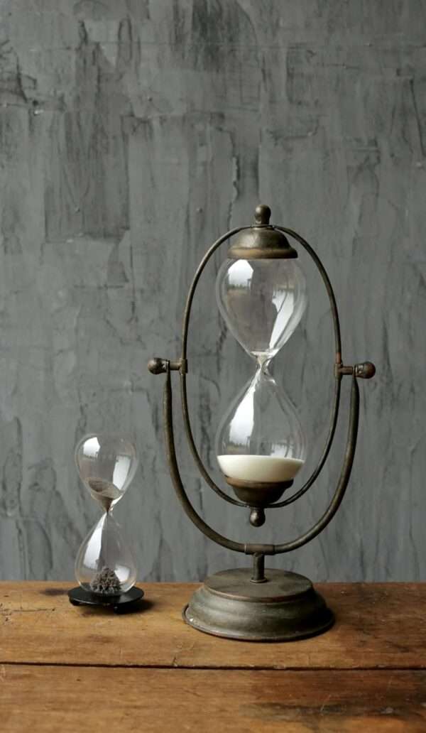 Decorative Metal & Glass Thirty Minute Hourglass - Image 17