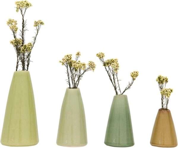 Pistachio Green Terracotta (Set of 4 Sizes) Vases - Image 4