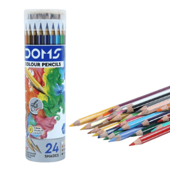 DOMS - 24+2 Color Pencils - Round Tin Box