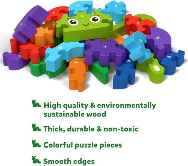 Skillmatics Wooden Puzzle - The Clever Caterpillar - Image 4