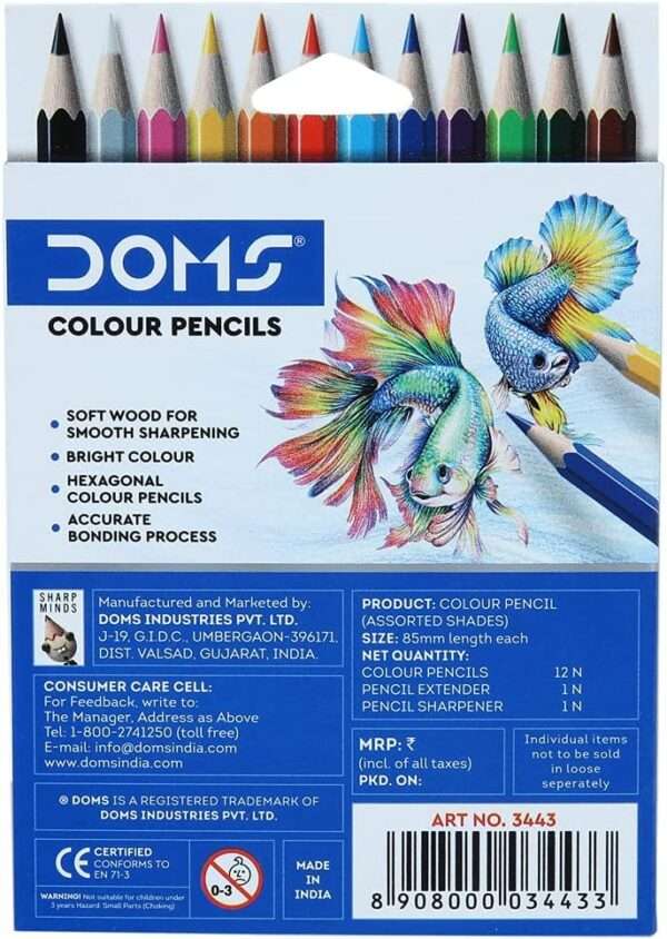 DOMS - Half Size Color Pencils 12 Shades - Image 2