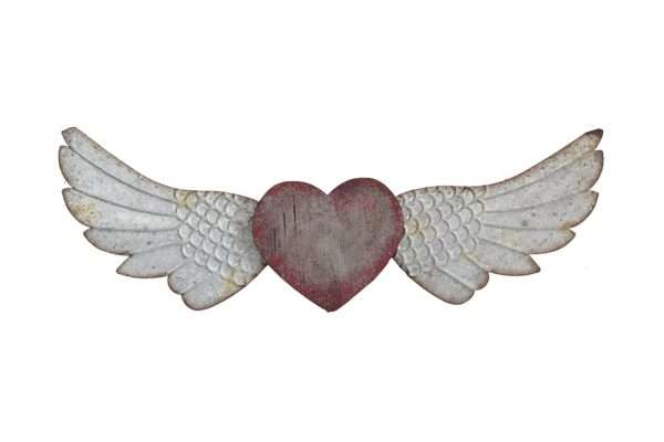 Wood & Metal Heart and Wings Wall Decor - Image 8