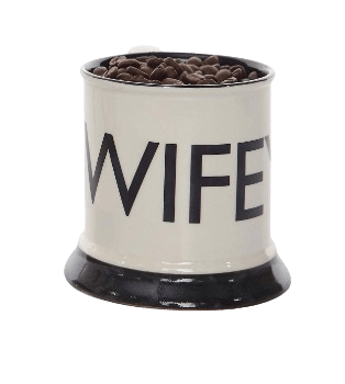 Black and White Stoneware Wifey Mug