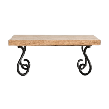 Mango Wood & Metal Pedestal