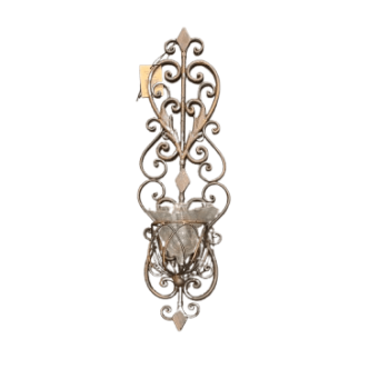 Metal Wall Sconce With Votive Holder