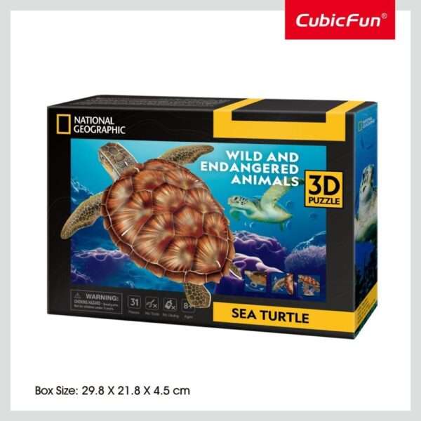 CubicFun – National Geographic 3D Puzzle – Sea Turtle - Image 6