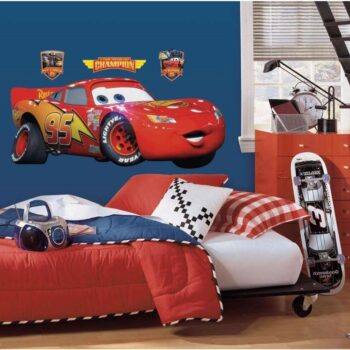 RoomMates - Disney Pixar Cars Lightning McQueen - Peel and Stick Giant Wall Decal