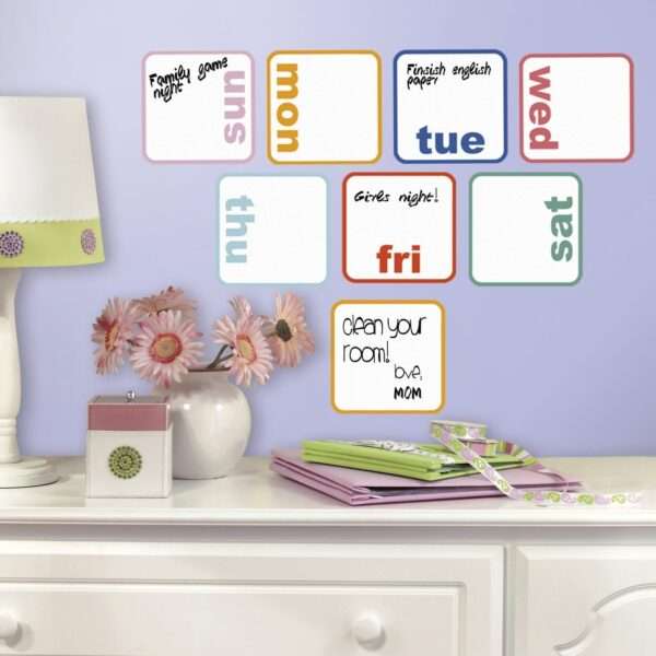 RoomMates - Days of The Week Planner - Dry Erase Peel and Stick Wall Decal - Image 2