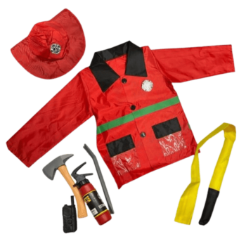 Party Time - Kid’s Firefighter/Fireman Costume Set – 3 to 8 Years Old