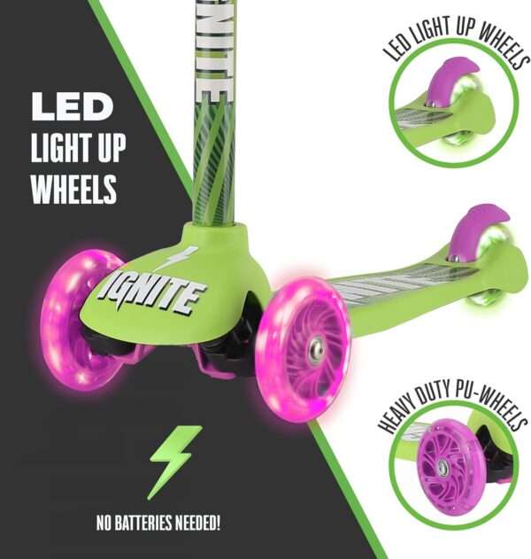 Ignite Glide - 3 Wheel Scooter Combo Pack - Green - Image 7