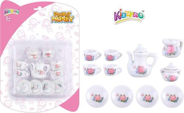 Kidzpro - Porcelain Tea Set - 13-Pieces - Image 2