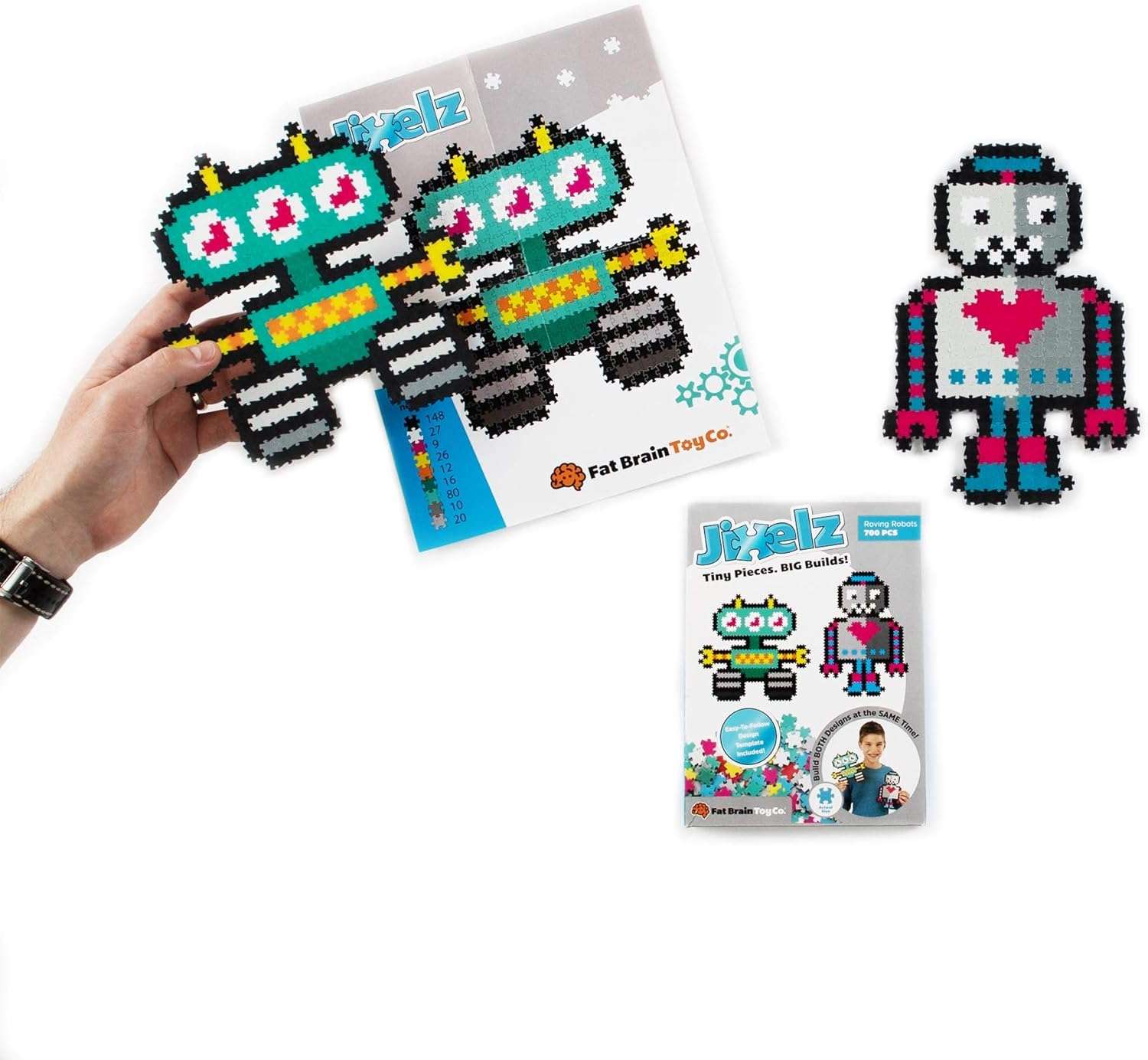 Fat Brain Toys Jixelz Up In The Air - 1500 Piece Micro Jigsaw Building Set