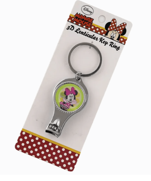 Disney Minnie Mouse - 3D Lenticular Key Ring + Nail Cutter - Image 5