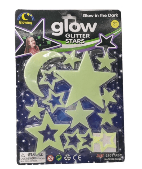 Stem - Glow In The Dark Glitter Stars Set 1pc - Style May Vary - Image 2