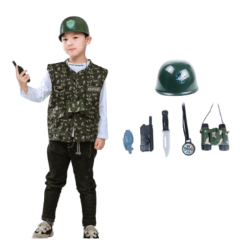 Party Time - Military Forces Costume -  3 to 8 Years Old