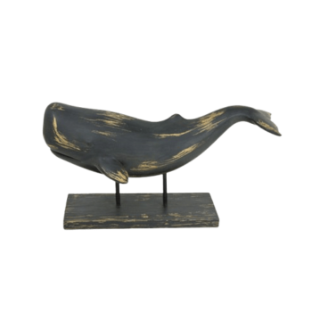 Creative Co-op - Resin Whale On Stand