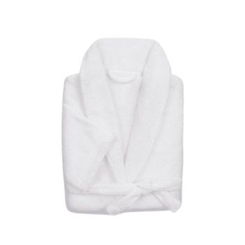 Martha Stewart Collection - Luxury Cotton Bath Robe - ONE SIZE - White