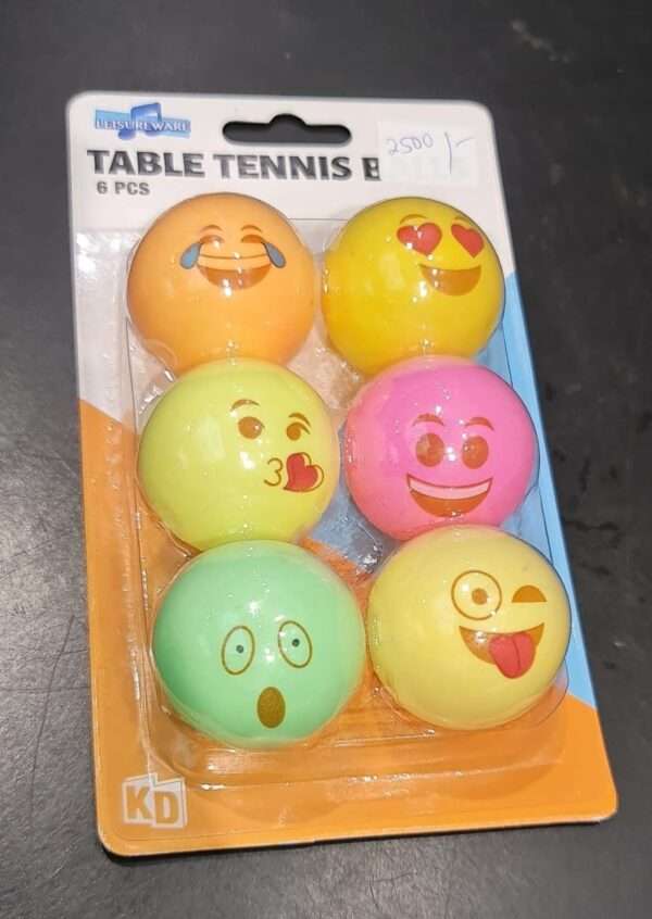 Table Tennis Balls - Emoji Universe - 6-Pack - Image 3