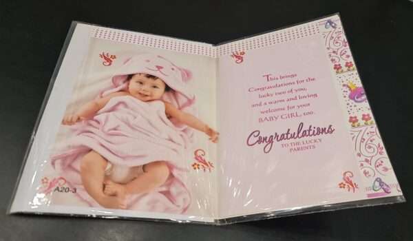 Greeting Card - Congratulations - Baby Girl - Image 2