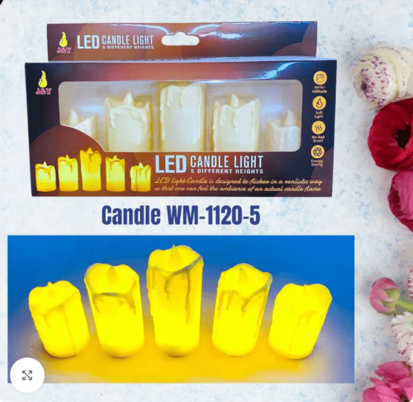 T&Y - Decorative 5 Different Heights LED Candles - Image 4