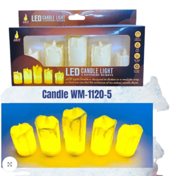 T&Y - Decorative 5 Different Heights LED Candles