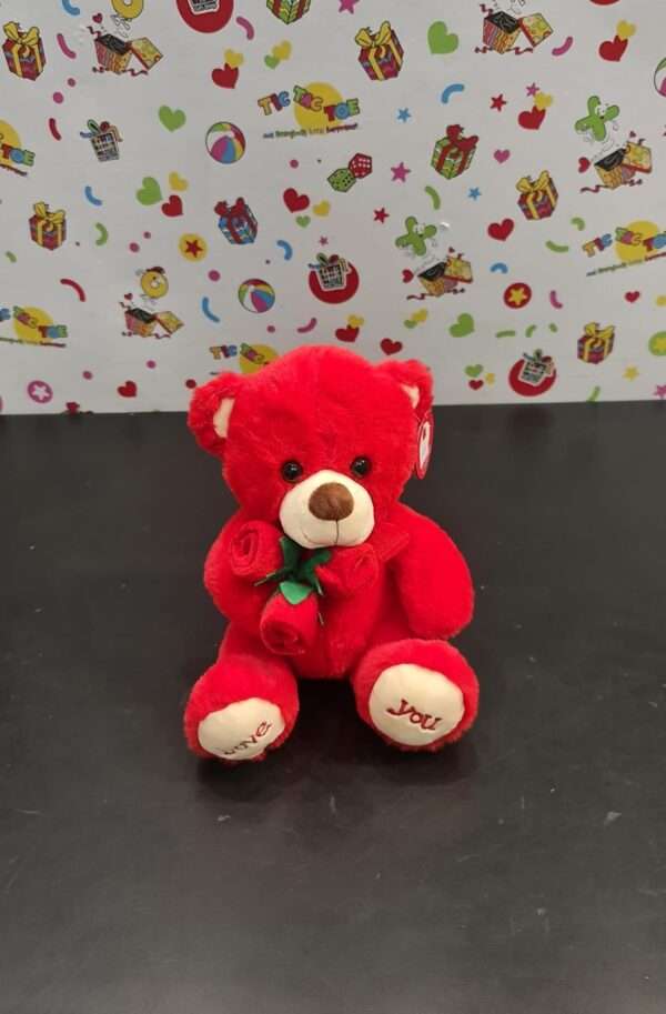 Cuddles - Bear With 3 Roses - 25cm - Image 2