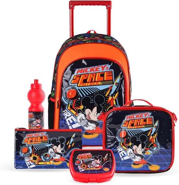 Disney Mickey Mouse Space Patrol - 5 in1 Trolley School Bag Set - Image 2