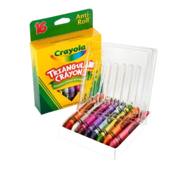 Crayola - Anti-Roll Triangular Crayons - 16 Count
