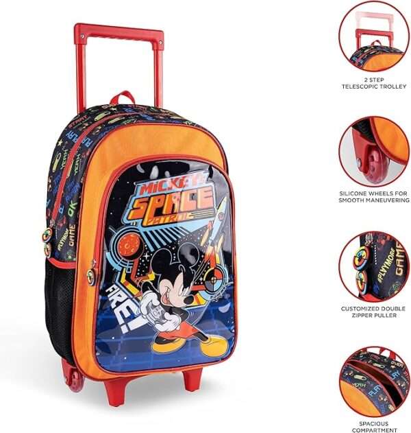 Disney Mickey Mouse Space Patrol - 5 in1 Trolley School Bag Set - Image 3