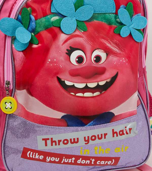 Universal Trolls Backpack - With Fake Hair - 18 " - Image 3