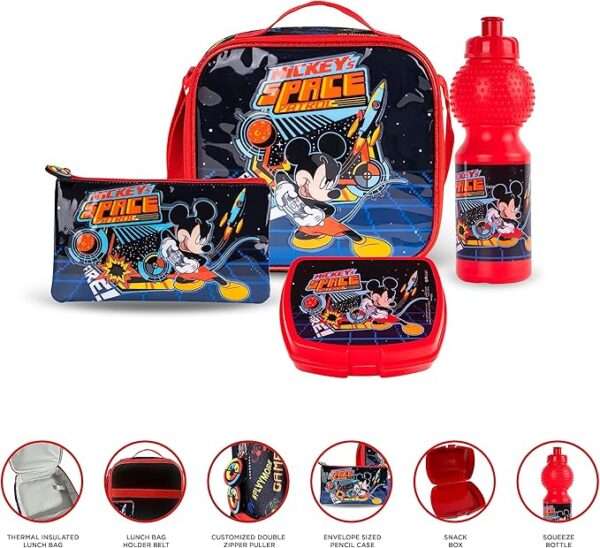 Disney Mickey Mouse Space Patrol - 5 in1 Trolley School Bag Set - Image 4