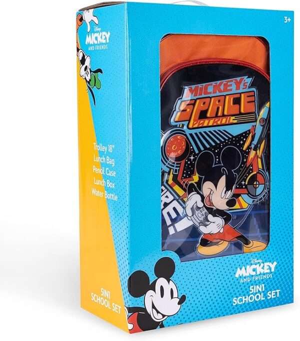 Disney Mickey Mouse Space Patrol - 5 in1 Trolley School Bag Set - Image 5