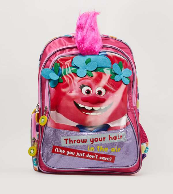 Universal Trolls Backpack - With Fake Hair - 18 " - Image 5