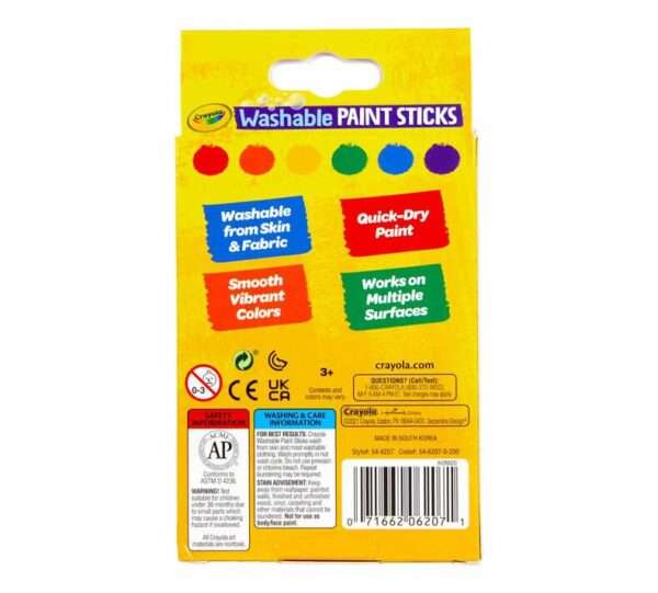 Crayola - Washable Paint Sticks - 6 Count - Image 8