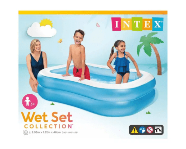 Intex - Swim Center Family Inflatable Pool - 2.03x1.52m - Blue - Image 2