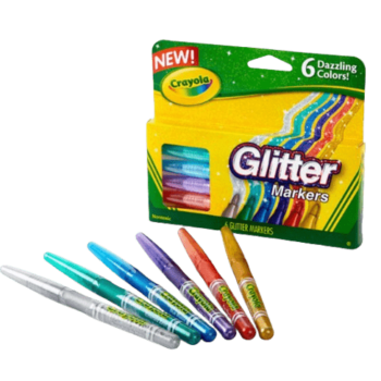 Crayola - Glitter Markers - 6 Count