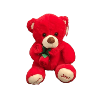 Cuddles - Bear With 3 Roses - 25cm