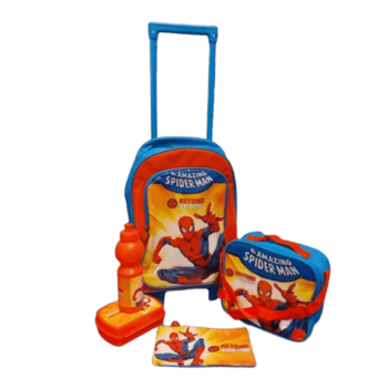 Marvel Spider-Man 5-in-1 Trolley School Bag Set