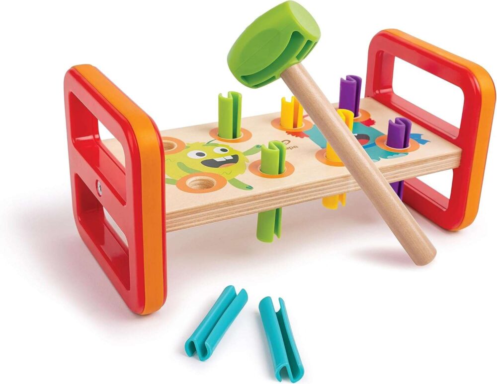 Hape - Wooden Monster Match 'N' Smash Hammer Bench - Image 2