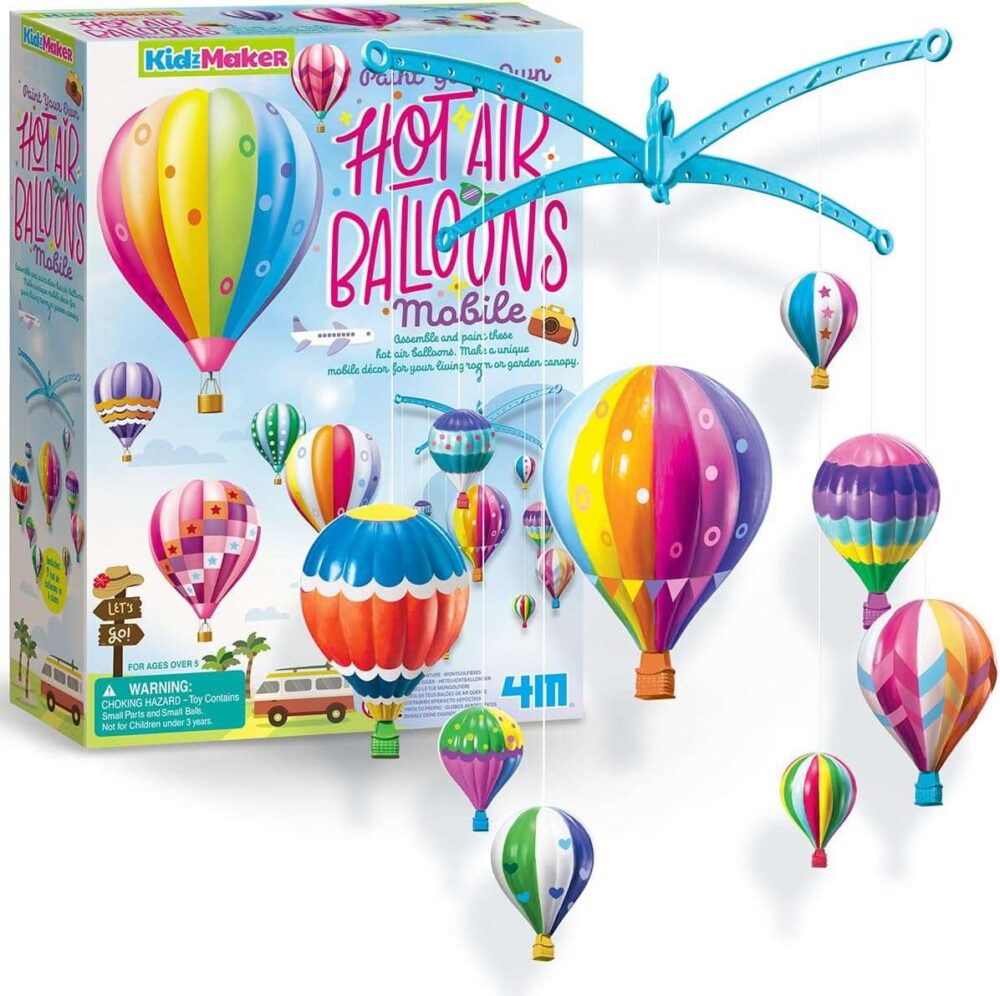 4M Kidzmaker Hot Air Balloons Mobile Painting Kit - Image 3