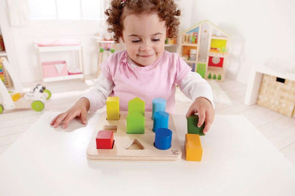 Hape - Wooden Color and Shape Sorter - Image 3