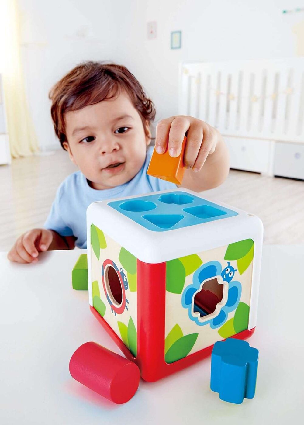 Hape - Wooden Shape Sorting Box - Image 3