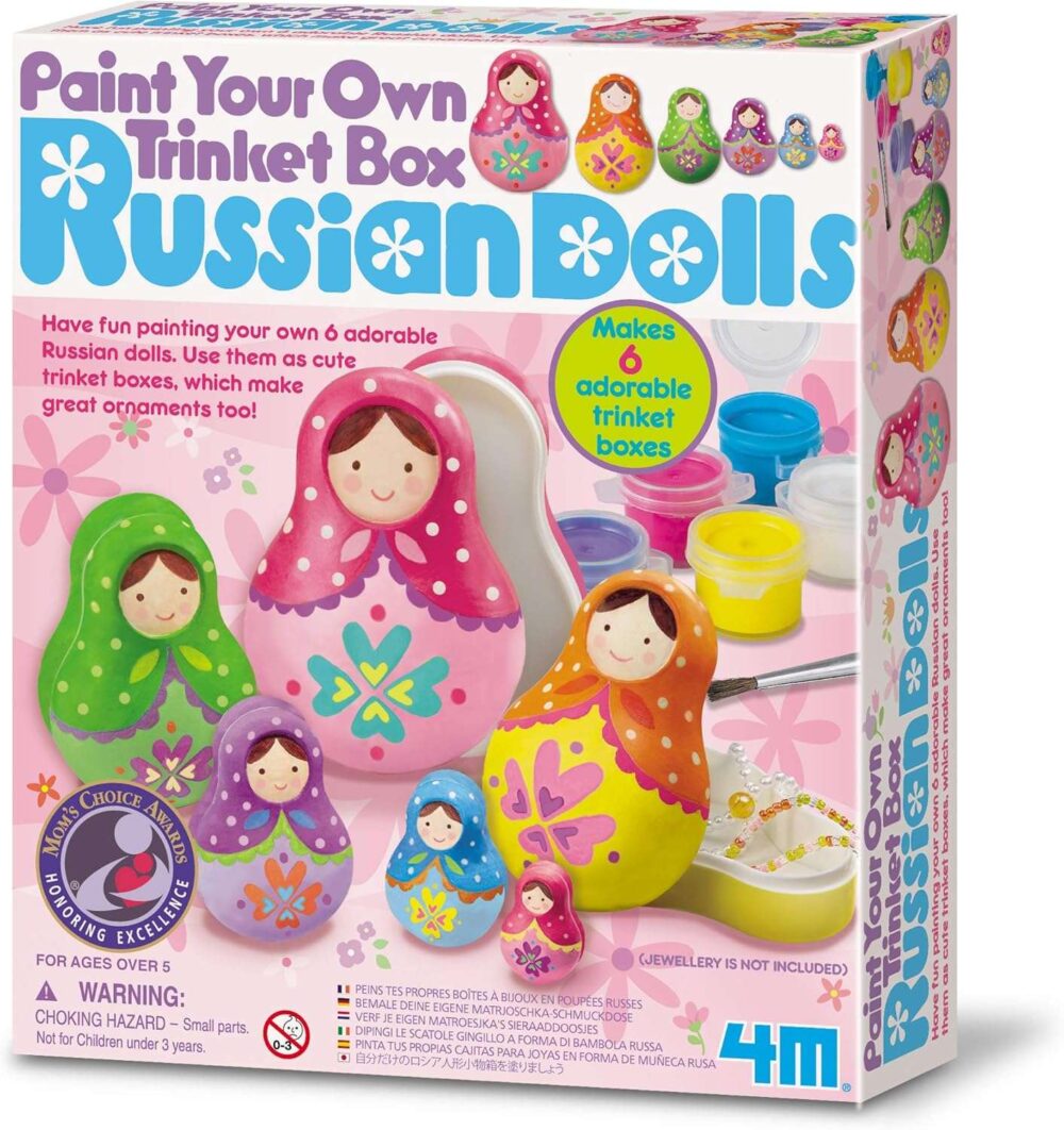 4M Paint Your Own Russian Doll Trinket Box - Image 6
