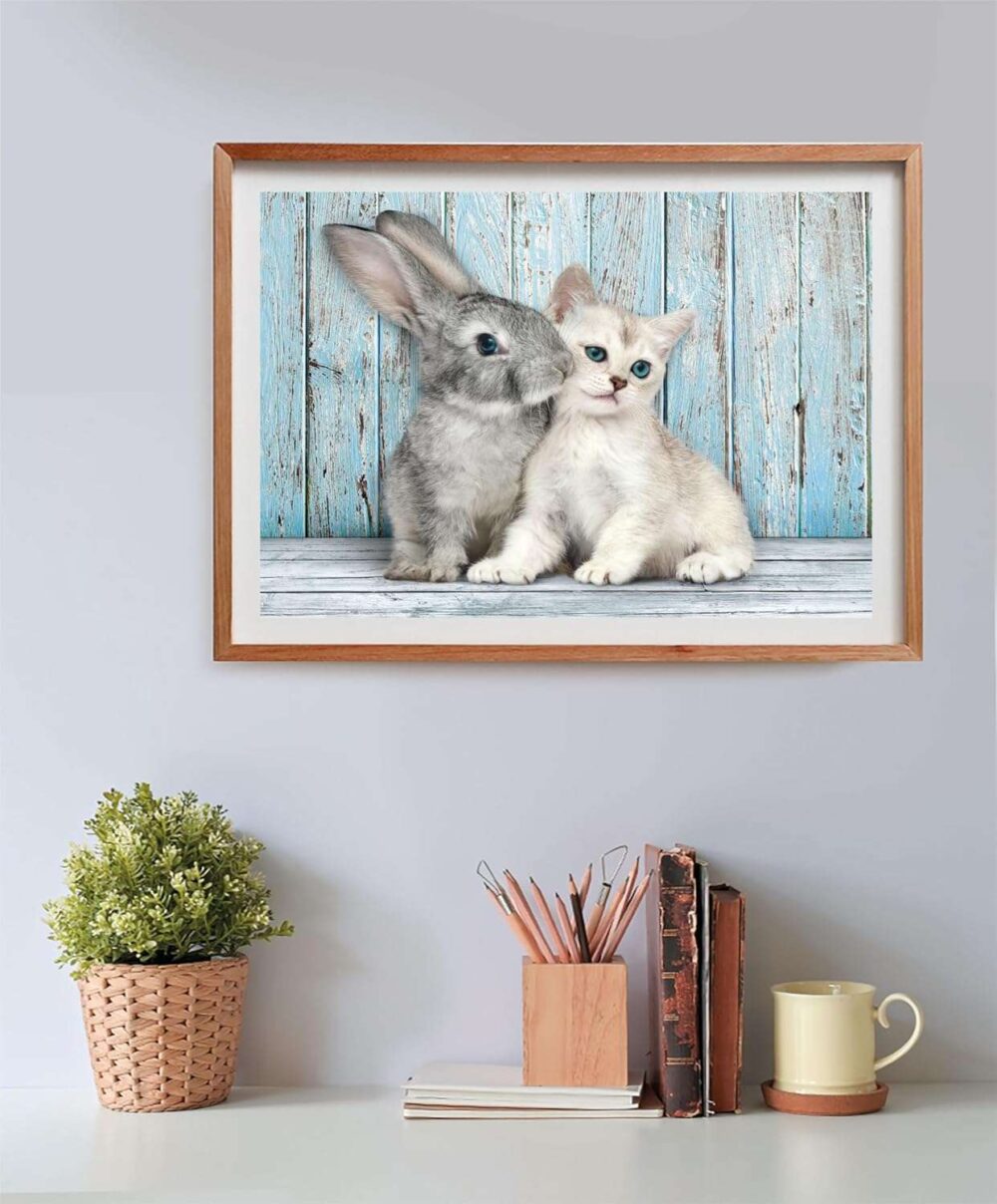 Clementoni - Puzzle + Poster - Cat and Rabbit - 500 Pieces - Image 7