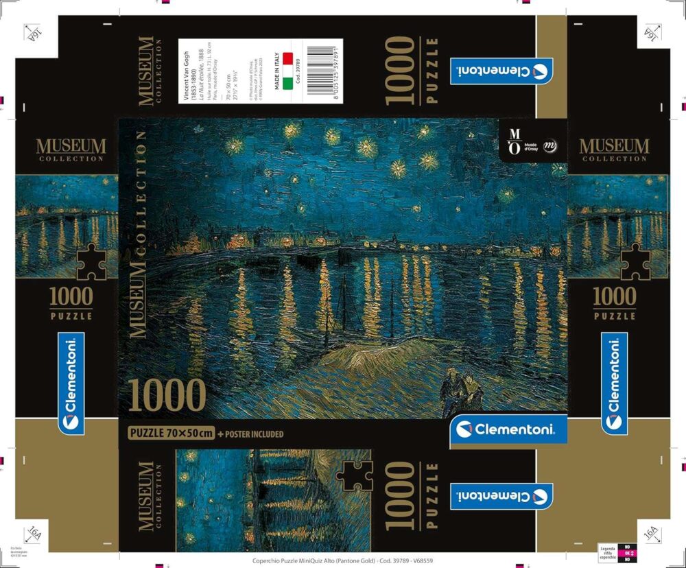 Clementoni - Museum Collection - Van Gogh Starry Night Over The Rhone - 1000 Pieces - Image 10